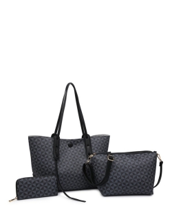 3in1 Fashion Tote Bag Set 51901 BLACK